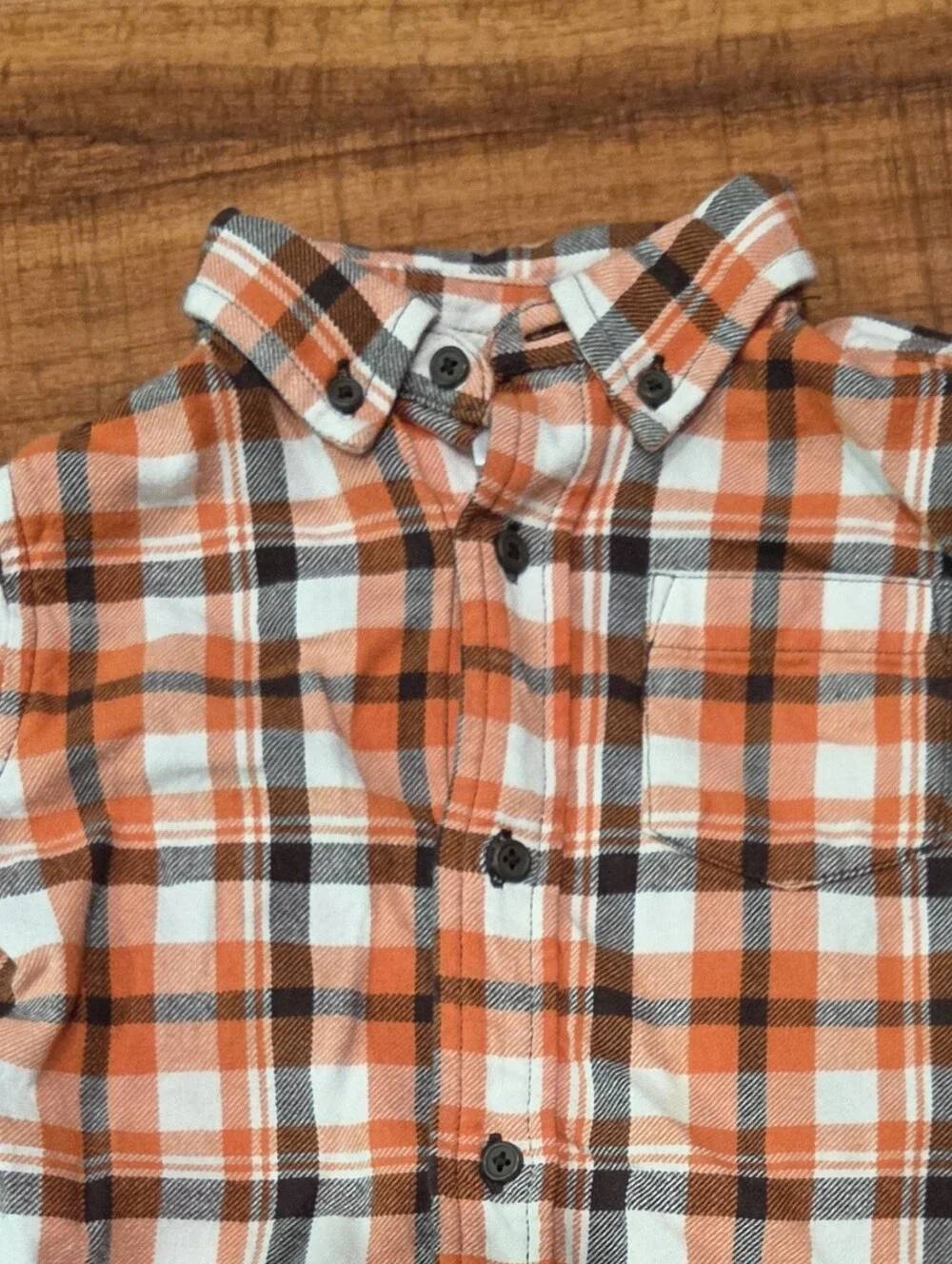 Gymboree EUC 2T Months Brown/Orange Plaid Shirt, Pumpkin Tee & Corduroy Pants